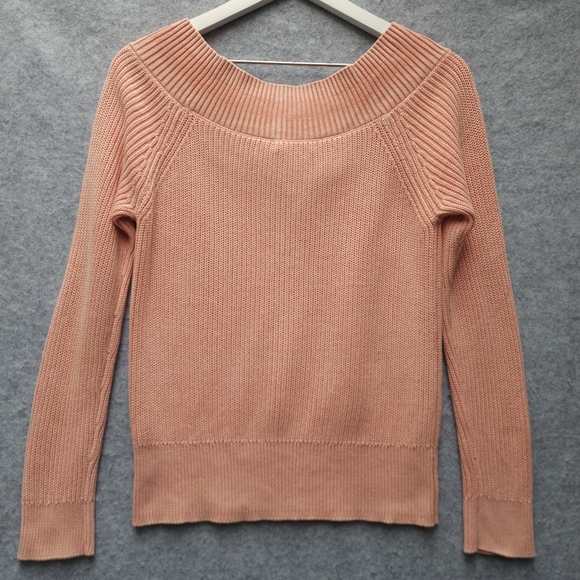 RAG & BONE Dawn Off The Shoulder Knit Sweater Ribbed Trim - Picture 6 of 8